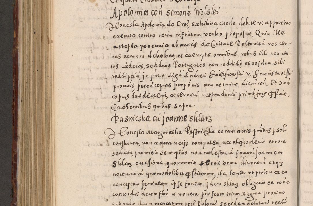Zdjęcie nr 722 dla obiektu archiwalnego: Acta actorum causarum sententiarum tam diffinitivarum quam interloquutoriarum decretorum obligationum quietationum, constitutionum procuratorum etc. etc. coram Reverendo Domino Stanislao Manieczki Sacratissimi Corporis Christi Cazimiriae Praeposito Viccario in Spiritualibus ac Officiali Generali Cracoviensi ad Annum Domini Millesimum Quingentesimum Octuagesimum Tercium indictione undecima pontificatus Sanctissimi in Christo Patris Domini Nostri Domini Gregorii Divina Providentia Papae Tredecimi Anno ipsius duodecima faeliciter inchoantur 