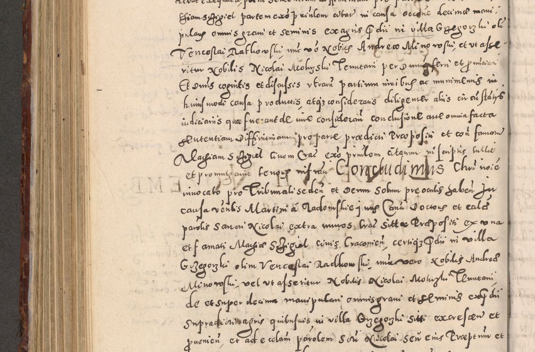 Zdjęcie nr 716 dla obiektu archiwalnego: Acta actorum causarum sententiarum tam diffinitivarum quam interloquutoriarum decretorum obligationum quietationum, constitutionum procuratorum etc. etc. coram Reverendo Domino Stanislao Manieczki Sacratissimi Corporis Christi Cazimiriae Praeposito Viccario in Spiritualibus ac Officiali Generali Cracoviensi ad Annum Domini Millesimum Quingentesimum Octuagesimum Tercium indictione undecima pontificatus Sanctissimi in Christo Patris Domini Nostri Domini Gregorii Divina Providentia Papae Tredecimi Anno ipsius duodecima faeliciter inchoantur 