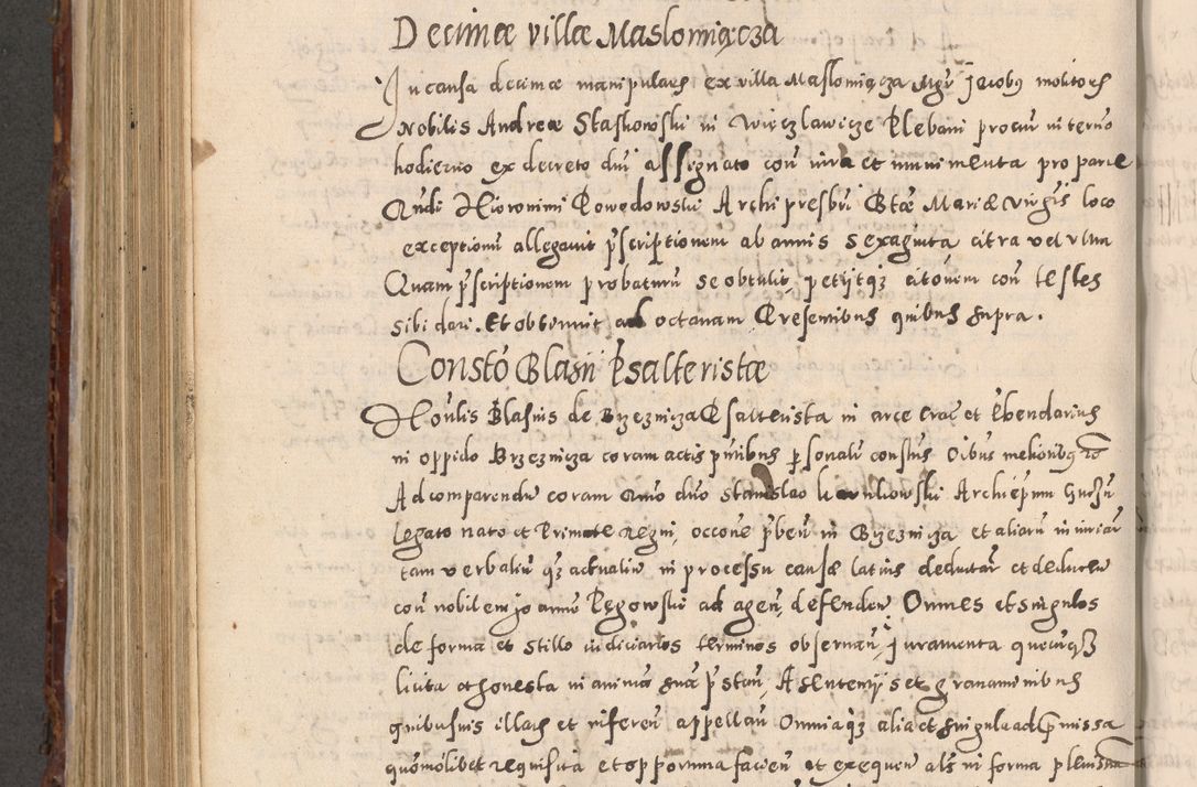 Zdjęcie nr 710 dla obiektu archiwalnego: Acta actorum causarum sententiarum tam diffinitivarum quam interloquutoriarum decretorum obligationum quietationum, constitutionum procuratorum etc. etc. coram Reverendo Domino Stanislao Manieczki Sacratissimi Corporis Christi Cazimiriae Praeposito Viccario in Spiritualibus ac Officiali Generali Cracoviensi ad Annum Domini Millesimum Quingentesimum Octuagesimum Tercium indictione undecima pontificatus Sanctissimi in Christo Patris Domini Nostri Domini Gregorii Divina Providentia Papae Tredecimi Anno ipsius duodecima faeliciter inchoantur 