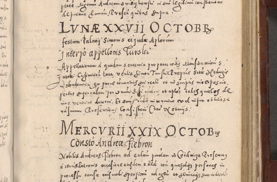 Zdjęcie nr 707 dla obiektu archiwalnego: Acta actorum causarum sententiarum tam diffinitivarum quam interloquutoriarum decretorum obligationum quietationum, constitutionum procuratorum etc. etc. coram Reverendo Domino Stanislao Manieczki Sacratissimi Corporis Christi Cazimiriae Praeposito Viccario in Spiritualibus ac Officiali Generali Cracoviensi ad Annum Domini Millesimum Quingentesimum Octuagesimum Tercium indictione undecima pontificatus Sanctissimi in Christo Patris Domini Nostri Domini Gregorii Divina Providentia Papae Tredecimi Anno ipsius duodecima faeliciter inchoantur 