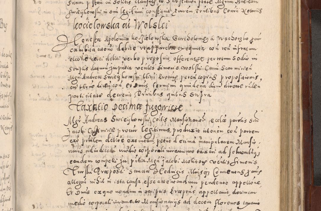 Zdjęcie nr 705 dla obiektu archiwalnego: Acta actorum causarum sententiarum tam diffinitivarum quam interloquutoriarum decretorum obligationum quietationum, constitutionum procuratorum etc. etc. coram Reverendo Domino Stanislao Manieczki Sacratissimi Corporis Christi Cazimiriae Praeposito Viccario in Spiritualibus ac Officiali Generali Cracoviensi ad Annum Domini Millesimum Quingentesimum Octuagesimum Tercium indictione undecima pontificatus Sanctissimi in Christo Patris Domini Nostri Domini Gregorii Divina Providentia Papae Tredecimi Anno ipsius duodecima faeliciter inchoantur 