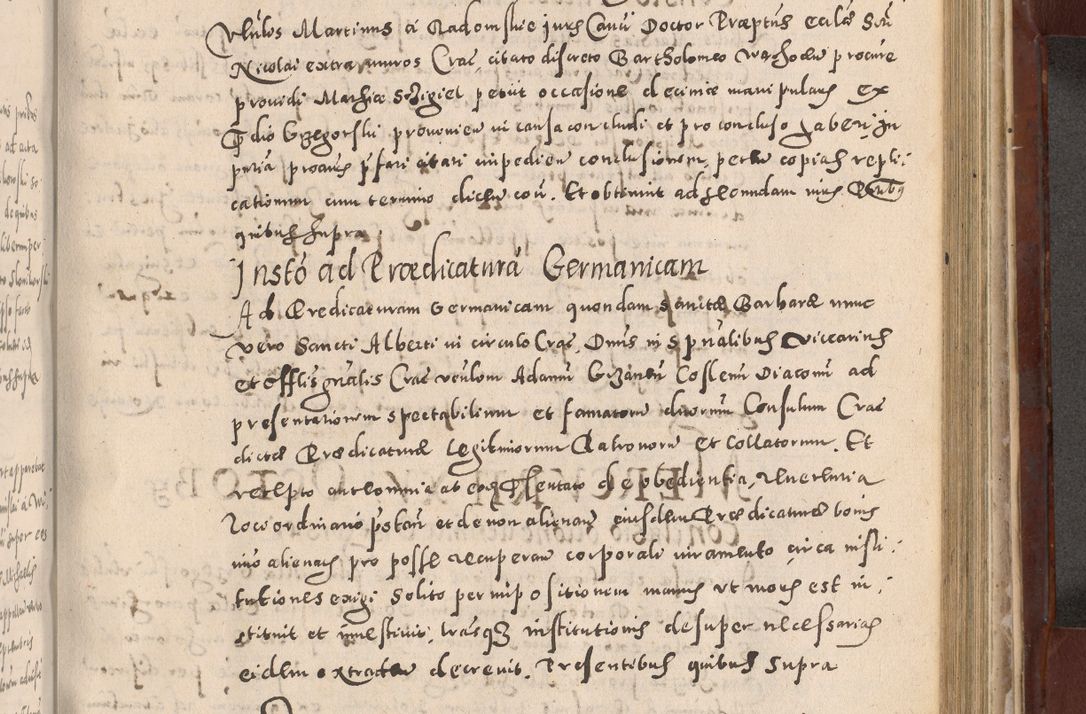 Zdjęcie nr 699 dla obiektu archiwalnego: Acta actorum causarum sententiarum tam diffinitivarum quam interloquutoriarum decretorum obligationum quietationum, constitutionum procuratorum etc. etc. coram Reverendo Domino Stanislao Manieczki Sacratissimi Corporis Christi Cazimiriae Praeposito Viccario in Spiritualibus ac Officiali Generali Cracoviensi ad Annum Domini Millesimum Quingentesimum Octuagesimum Tercium indictione undecima pontificatus Sanctissimi in Christo Patris Domini Nostri Domini Gregorii Divina Providentia Papae Tredecimi Anno ipsius duodecima faeliciter inchoantur 