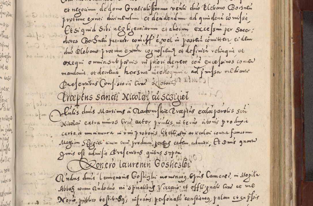 Zdjęcie nr 689 dla obiektu archiwalnego: Acta actorum causarum sententiarum tam diffinitivarum quam interloquutoriarum decretorum obligationum quietationum, constitutionum procuratorum etc. etc. coram Reverendo Domino Stanislao Manieczki Sacratissimi Corporis Christi Cazimiriae Praeposito Viccario in Spiritualibus ac Officiali Generali Cracoviensi ad Annum Domini Millesimum Quingentesimum Octuagesimum Tercium indictione undecima pontificatus Sanctissimi in Christo Patris Domini Nostri Domini Gregorii Divina Providentia Papae Tredecimi Anno ipsius duodecima faeliciter inchoantur 