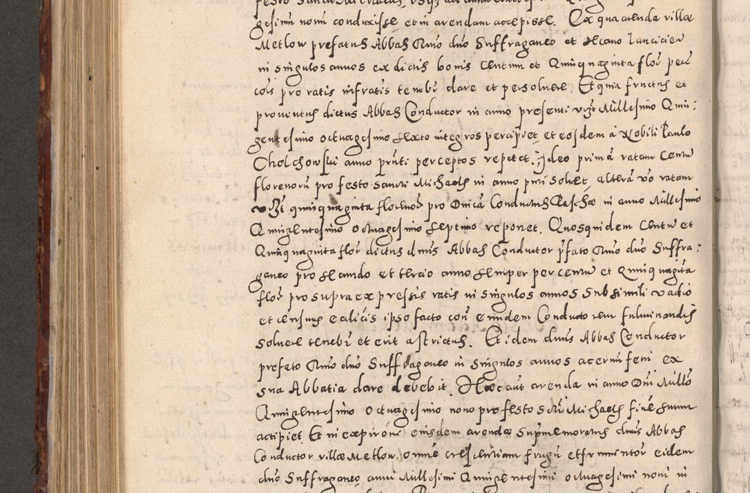 Zdjęcie nr 686 dla obiektu archiwalnego: Acta actorum causarum sententiarum tam diffinitivarum quam interloquutoriarum decretorum obligationum quietationum, constitutionum procuratorum etc. etc. coram Reverendo Domino Stanislao Manieczki Sacratissimi Corporis Christi Cazimiriae Praeposito Viccario in Spiritualibus ac Officiali Generali Cracoviensi ad Annum Domini Millesimum Quingentesimum Octuagesimum Tercium indictione undecima pontificatus Sanctissimi in Christo Patris Domini Nostri Domini Gregorii Divina Providentia Papae Tredecimi Anno ipsius duodecima faeliciter inchoantur 