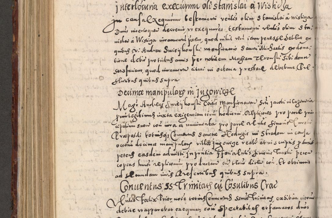 Zdjęcie nr 676 dla obiektu archiwalnego: Acta actorum causarum sententiarum tam diffinitivarum quam interloquutoriarum decretorum obligationum quietationum, constitutionum procuratorum etc. etc. coram Reverendo Domino Stanislao Manieczki Sacratissimi Corporis Christi Cazimiriae Praeposito Viccario in Spiritualibus ac Officiali Generali Cracoviensi ad Annum Domini Millesimum Quingentesimum Octuagesimum Tercium indictione undecima pontificatus Sanctissimi in Christo Patris Domini Nostri Domini Gregorii Divina Providentia Papae Tredecimi Anno ipsius duodecima faeliciter inchoantur 