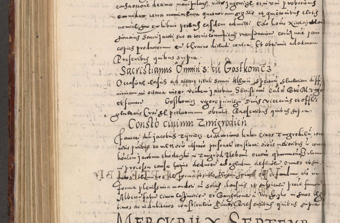 Zdjęcie nr 674 dla obiektu archiwalnego: Acta actorum causarum sententiarum tam diffinitivarum quam interloquutoriarum decretorum obligationum quietationum, constitutionum procuratorum etc. etc. coram Reverendo Domino Stanislao Manieczki Sacratissimi Corporis Christi Cazimiriae Praeposito Viccario in Spiritualibus ac Officiali Generali Cracoviensi ad Annum Domini Millesimum Quingentesimum Octuagesimum Tercium indictione undecima pontificatus Sanctissimi in Christo Patris Domini Nostri Domini Gregorii Divina Providentia Papae Tredecimi Anno ipsius duodecima faeliciter inchoantur 