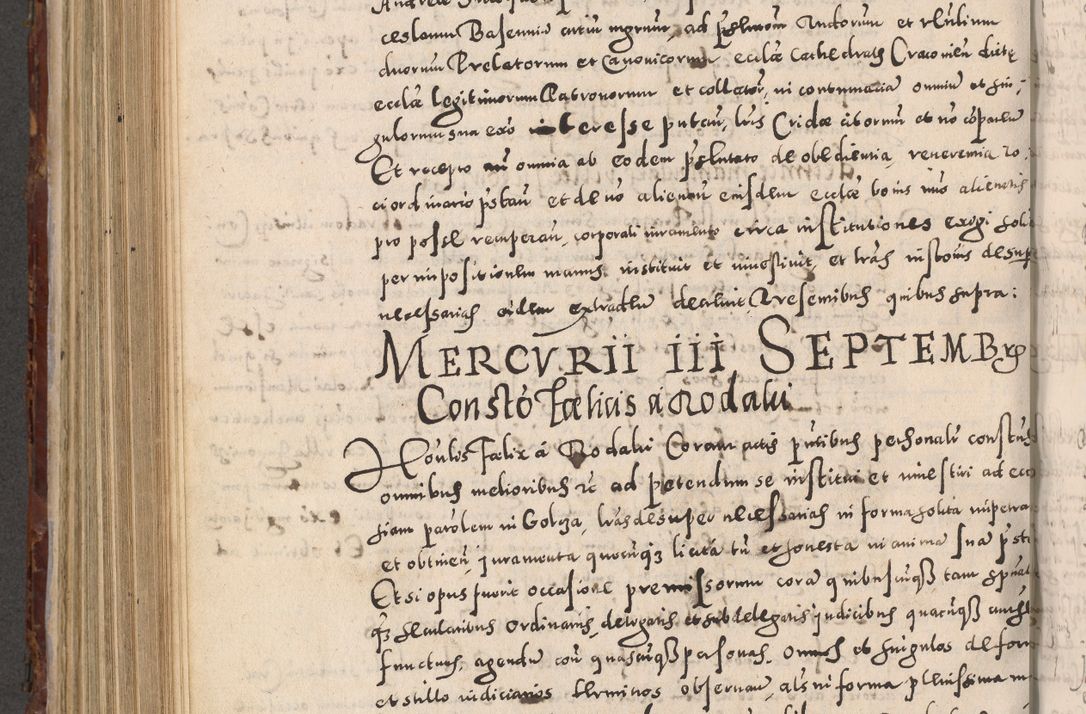 Zdjęcie nr 672 dla obiektu archiwalnego: Acta actorum causarum sententiarum tam diffinitivarum quam interloquutoriarum decretorum obligationum quietationum, constitutionum procuratorum etc. etc. coram Reverendo Domino Stanislao Manieczki Sacratissimi Corporis Christi Cazimiriae Praeposito Viccario in Spiritualibus ac Officiali Generali Cracoviensi ad Annum Domini Millesimum Quingentesimum Octuagesimum Tercium indictione undecima pontificatus Sanctissimi in Christo Patris Domini Nostri Domini Gregorii Divina Providentia Papae Tredecimi Anno ipsius duodecima faeliciter inchoantur 