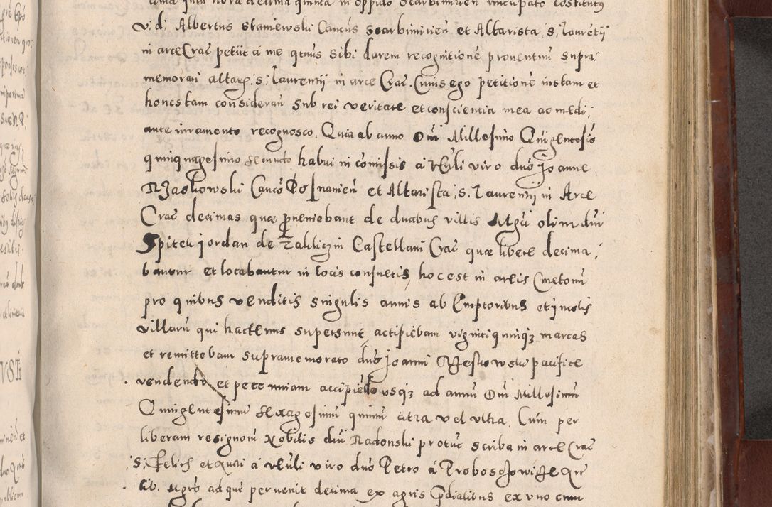 Zdjęcie nr 667 dla obiektu archiwalnego: Acta actorum causarum sententiarum tam diffinitivarum quam interloquutoriarum decretorum obligationum quietationum, constitutionum procuratorum etc. etc. coram Reverendo Domino Stanislao Manieczki Sacratissimi Corporis Christi Cazimiriae Praeposito Viccario in Spiritualibus ac Officiali Generali Cracoviensi ad Annum Domini Millesimum Quingentesimum Octuagesimum Tercium indictione undecima pontificatus Sanctissimi in Christo Patris Domini Nostri Domini Gregorii Divina Providentia Papae Tredecimi Anno ipsius duodecima faeliciter inchoantur 