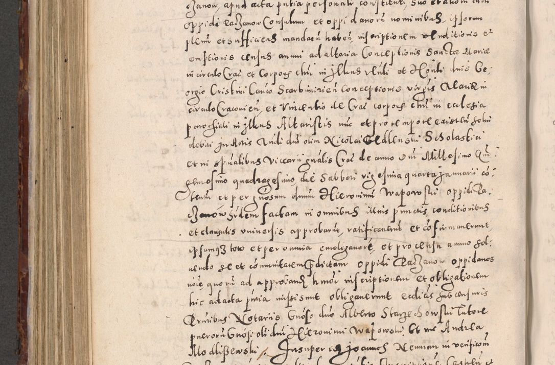Zdjęcie nr 652 dla obiektu archiwalnego: Acta actorum causarum sententiarum tam diffinitivarum quam interloquutoriarum decretorum obligationum quietationum, constitutionum procuratorum etc. etc. coram Reverendo Domino Stanislao Manieczki Sacratissimi Corporis Christi Cazimiriae Praeposito Viccario in Spiritualibus ac Officiali Generali Cracoviensi ad Annum Domini Millesimum Quingentesimum Octuagesimum Tercium indictione undecima pontificatus Sanctissimi in Christo Patris Domini Nostri Domini Gregorii Divina Providentia Papae Tredecimi Anno ipsius duodecima faeliciter inchoantur 