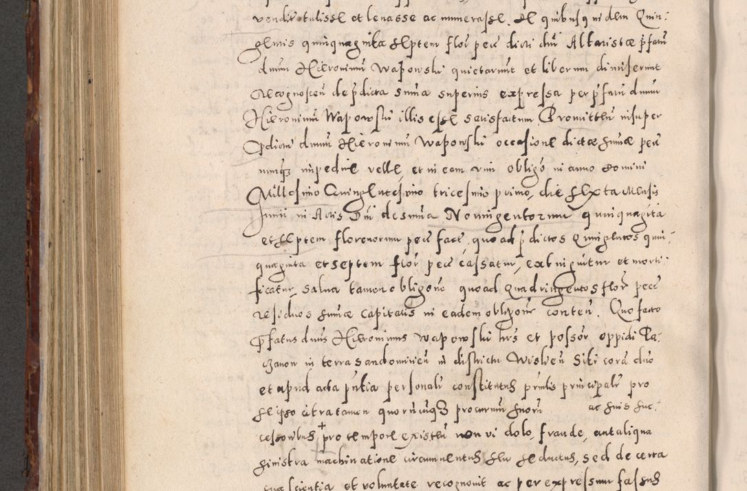 Zdjęcie nr 648 dla obiektu archiwalnego: Acta actorum causarum sententiarum tam diffinitivarum quam interloquutoriarum decretorum obligationum quietationum, constitutionum procuratorum etc. etc. coram Reverendo Domino Stanislao Manieczki Sacratissimi Corporis Christi Cazimiriae Praeposito Viccario in Spiritualibus ac Officiali Generali Cracoviensi ad Annum Domini Millesimum Quingentesimum Octuagesimum Tercium indictione undecima pontificatus Sanctissimi in Christo Patris Domini Nostri Domini Gregorii Divina Providentia Papae Tredecimi Anno ipsius duodecima faeliciter inchoantur 