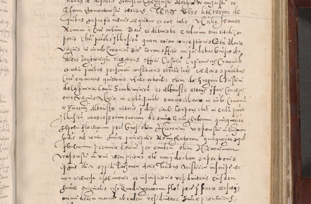 Zdjęcie nr 647 dla obiektu archiwalnego: Acta actorum causarum sententiarum tam diffinitivarum quam interloquutoriarum decretorum obligationum quietationum, constitutionum procuratorum etc. etc. coram Reverendo Domino Stanislao Manieczki Sacratissimi Corporis Christi Cazimiriae Praeposito Viccario in Spiritualibus ac Officiali Generali Cracoviensi ad Annum Domini Millesimum Quingentesimum Octuagesimum Tercium indictione undecima pontificatus Sanctissimi in Christo Patris Domini Nostri Domini Gregorii Divina Providentia Papae Tredecimi Anno ipsius duodecima faeliciter inchoantur 