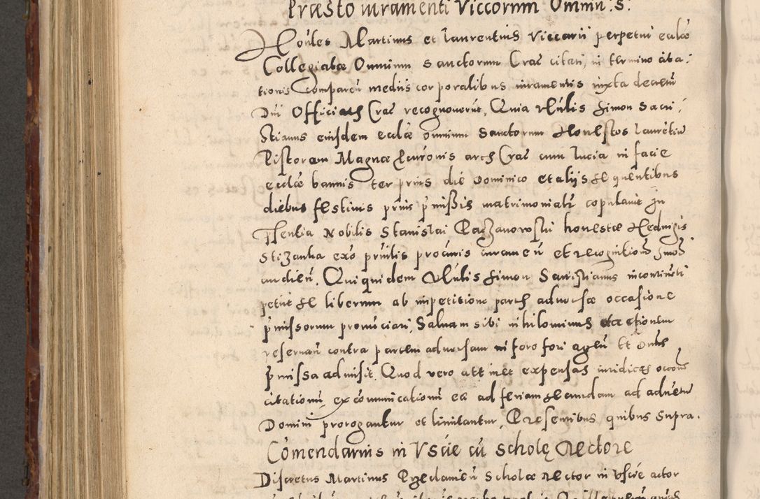Zdjęcie nr 642 dla obiektu archiwalnego: Acta actorum causarum sententiarum tam diffinitivarum quam interloquutoriarum decretorum obligationum quietationum, constitutionum procuratorum etc. etc. coram Reverendo Domino Stanislao Manieczki Sacratissimi Corporis Christi Cazimiriae Praeposito Viccario in Spiritualibus ac Officiali Generali Cracoviensi ad Annum Domini Millesimum Quingentesimum Octuagesimum Tercium indictione undecima pontificatus Sanctissimi in Christo Patris Domini Nostri Domini Gregorii Divina Providentia Papae Tredecimi Anno ipsius duodecima faeliciter inchoantur 
