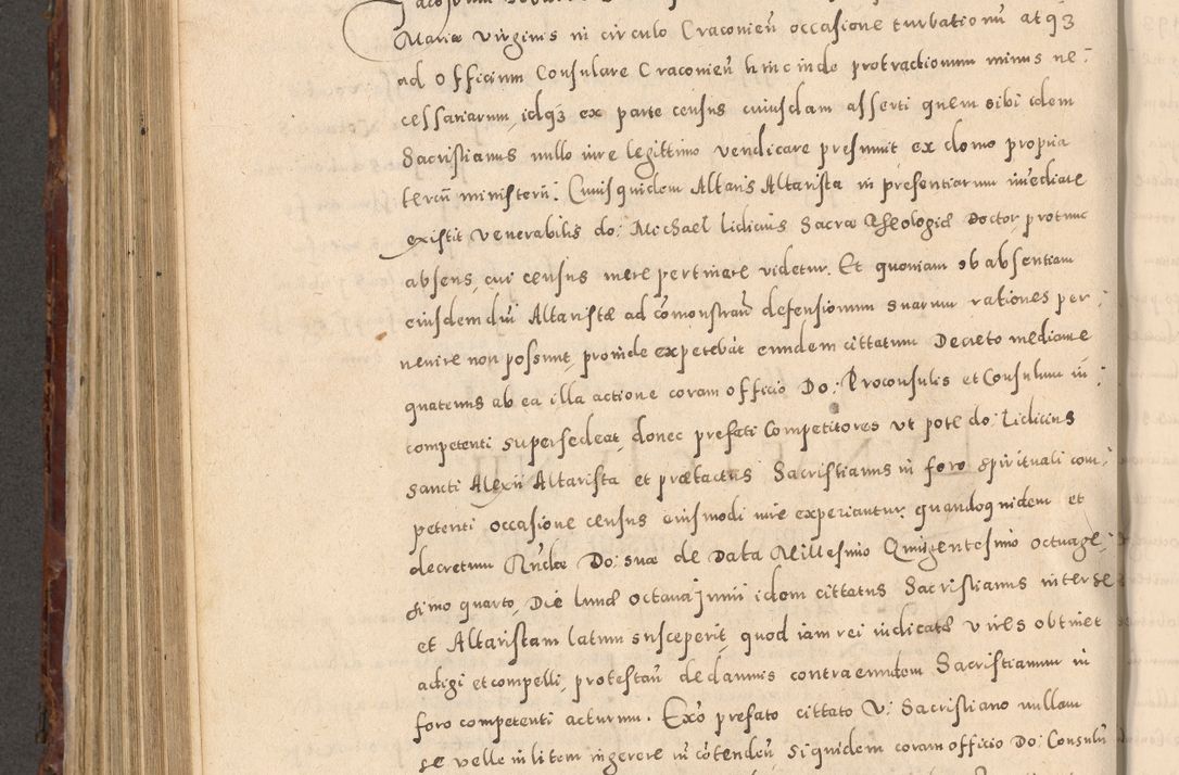 Zdjęcie nr 632 dla obiektu archiwalnego: Acta actorum causarum sententiarum tam diffinitivarum quam interloquutoriarum decretorum obligationum quietationum, constitutionum procuratorum etc. etc. coram Reverendo Domino Stanislao Manieczki Sacratissimi Corporis Christi Cazimiriae Praeposito Viccario in Spiritualibus ac Officiali Generali Cracoviensi ad Annum Domini Millesimum Quingentesimum Octuagesimum Tercium indictione undecima pontificatus Sanctissimi in Christo Patris Domini Nostri Domini Gregorii Divina Providentia Papae Tredecimi Anno ipsius duodecima faeliciter inchoantur 