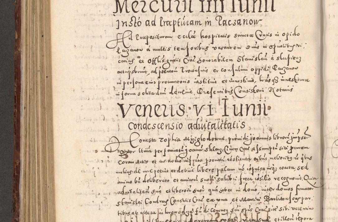 Zdjęcie nr 626 dla obiektu archiwalnego: Acta actorum causarum sententiarum tam diffinitivarum quam interloquutoriarum decretorum obligationum quietationum, constitutionum procuratorum etc. etc. coram Reverendo Domino Stanislao Manieczki Sacratissimi Corporis Christi Cazimiriae Praeposito Viccario in Spiritualibus ac Officiali Generali Cracoviensi ad Annum Domini Millesimum Quingentesimum Octuagesimum Tercium indictione undecima pontificatus Sanctissimi in Christo Patris Domini Nostri Domini Gregorii Divina Providentia Papae Tredecimi Anno ipsius duodecima faeliciter inchoantur 