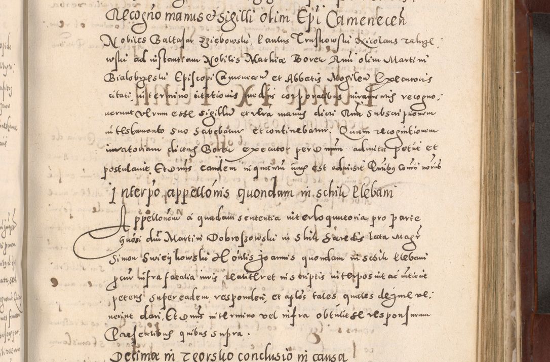 Zdjęcie nr 627 dla obiektu archiwalnego: Acta actorum causarum sententiarum tam diffinitivarum quam interloquutoriarum decretorum obligationum quietationum, constitutionum procuratorum etc. etc. coram Reverendo Domino Stanislao Manieczki Sacratissimi Corporis Christi Cazimiriae Praeposito Viccario in Spiritualibus ac Officiali Generali Cracoviensi ad Annum Domini Millesimum Quingentesimum Octuagesimum Tercium indictione undecima pontificatus Sanctissimi in Christo Patris Domini Nostri Domini Gregorii Divina Providentia Papae Tredecimi Anno ipsius duodecima faeliciter inchoantur 