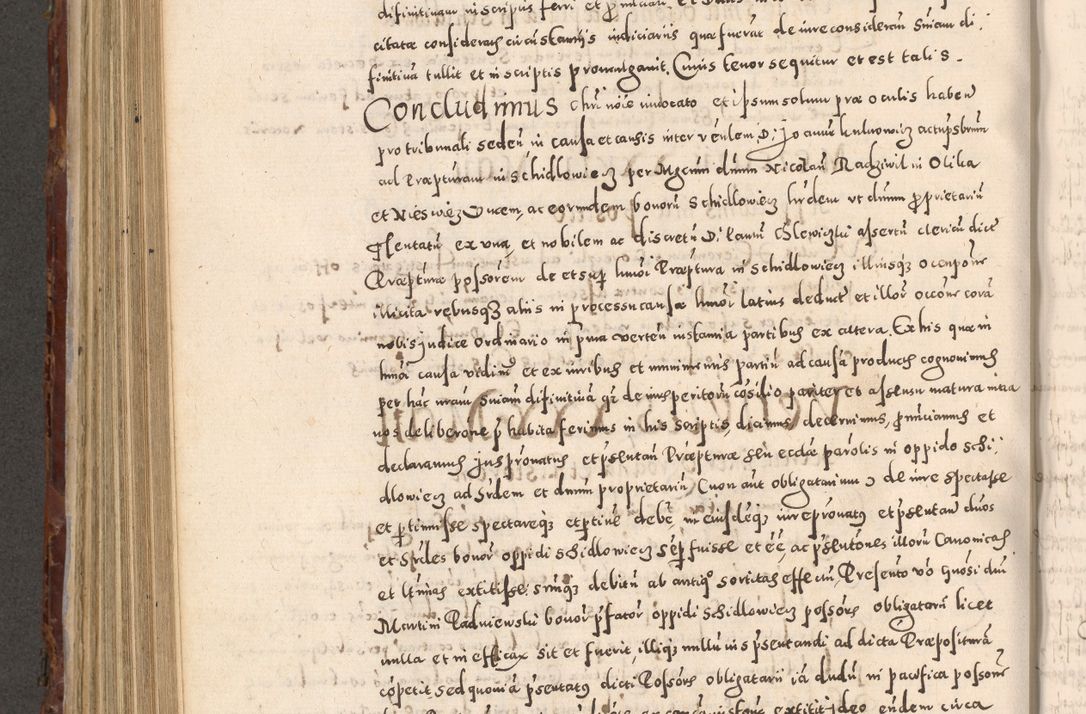 Zdjęcie nr 624 dla obiektu archiwalnego: Acta actorum causarum sententiarum tam diffinitivarum quam interloquutoriarum decretorum obligationum quietationum, constitutionum procuratorum etc. etc. coram Reverendo Domino Stanislao Manieczki Sacratissimi Corporis Christi Cazimiriae Praeposito Viccario in Spiritualibus ac Officiali Generali Cracoviensi ad Annum Domini Millesimum Quingentesimum Octuagesimum Tercium indictione undecima pontificatus Sanctissimi in Christo Patris Domini Nostri Domini Gregorii Divina Providentia Papae Tredecimi Anno ipsius duodecima faeliciter inchoantur 