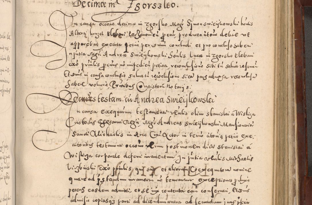 Zdjęcie nr 619 dla obiektu archiwalnego: Acta actorum causarum sententiarum tam diffinitivarum quam interloquutoriarum decretorum obligationum quietationum, constitutionum procuratorum etc. etc. coram Reverendo Domino Stanislao Manieczki Sacratissimi Corporis Christi Cazimiriae Praeposito Viccario in Spiritualibus ac Officiali Generali Cracoviensi ad Annum Domini Millesimum Quingentesimum Octuagesimum Tercium indictione undecima pontificatus Sanctissimi in Christo Patris Domini Nostri Domini Gregorii Divina Providentia Papae Tredecimi Anno ipsius duodecima faeliciter inchoantur 