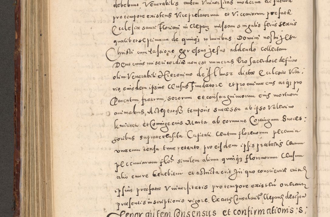 Zdjęcie nr 614 dla obiektu archiwalnego: Acta actorum causarum sententiarum tam diffinitivarum quam interloquutoriarum decretorum obligationum quietationum, constitutionum procuratorum etc. etc. coram Reverendo Domino Stanislao Manieczki Sacratissimi Corporis Christi Cazimiriae Praeposito Viccario in Spiritualibus ac Officiali Generali Cracoviensi ad Annum Domini Millesimum Quingentesimum Octuagesimum Tercium indictione undecima pontificatus Sanctissimi in Christo Patris Domini Nostri Domini Gregorii Divina Providentia Papae Tredecimi Anno ipsius duodecima faeliciter inchoantur 