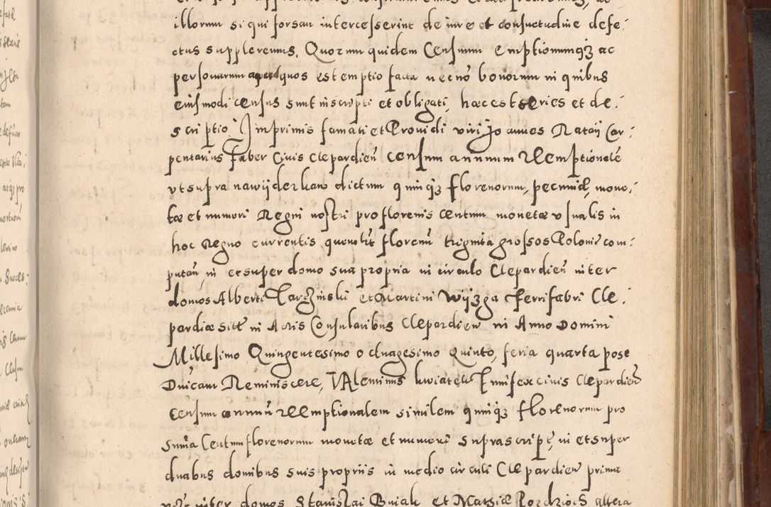 Zdjęcie nr 615 dla obiektu archiwalnego: Acta actorum causarum sententiarum tam diffinitivarum quam interloquutoriarum decretorum obligationum quietationum, constitutionum procuratorum etc. etc. coram Reverendo Domino Stanislao Manieczki Sacratissimi Corporis Christi Cazimiriae Praeposito Viccario in Spiritualibus ac Officiali Generali Cracoviensi ad Annum Domini Millesimum Quingentesimum Octuagesimum Tercium indictione undecima pontificatus Sanctissimi in Christo Patris Domini Nostri Domini Gregorii Divina Providentia Papae Tredecimi Anno ipsius duodecima faeliciter inchoantur 