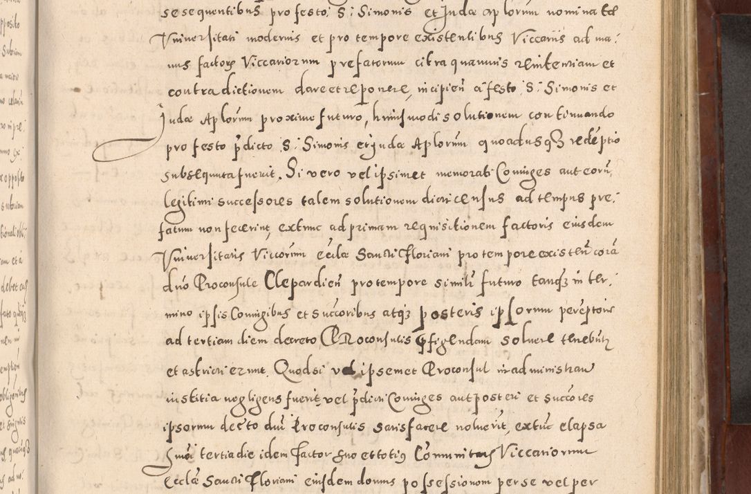 Zdjęcie nr 611 dla obiektu archiwalnego: Acta actorum causarum sententiarum tam diffinitivarum quam interloquutoriarum decretorum obligationum quietationum, constitutionum procuratorum etc. etc. coram Reverendo Domino Stanislao Manieczki Sacratissimi Corporis Christi Cazimiriae Praeposito Viccario in Spiritualibus ac Officiali Generali Cracoviensi ad Annum Domini Millesimum Quingentesimum Octuagesimum Tercium indictione undecima pontificatus Sanctissimi in Christo Patris Domini Nostri Domini Gregorii Divina Providentia Papae Tredecimi Anno ipsius duodecima faeliciter inchoantur 