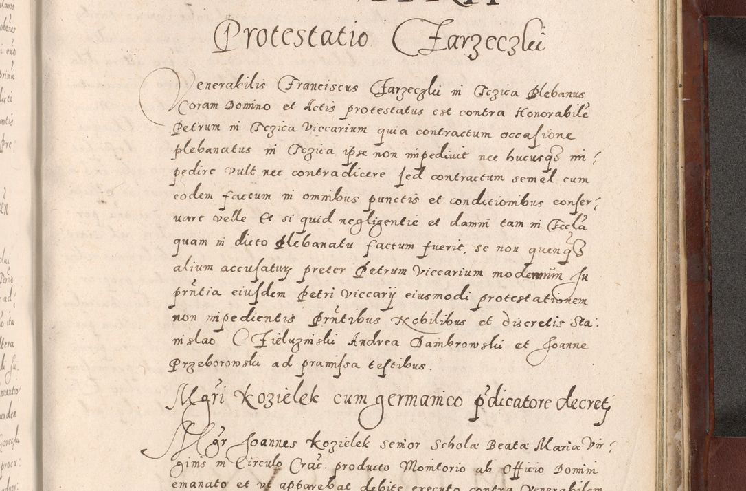 Zdjęcie nr 999 dla obiektu archiwalnego: Acta actorum causarum sententiarum tam diffinitivarum quam interloquutoriarum decretorum obligationum quietationum, constitutionum procuratorum etc. etc. coram Reverendo Domino Stanislao Manieczki Sacratissimi Corporis Christi Cazimiriae Praeposito Viccario in Spiritualibus ac Officiali Generali Cracoviensi ad Annum Domini Millesimum Quingentesimum Octuagesimum Tercium indictione undecima pontificatus Sanctissimi in Christo Patris Domini Nostri Domini Gregorii Divina Providentia Papae Tredecimi Anno ipsius duodecima faeliciter inchoantur 