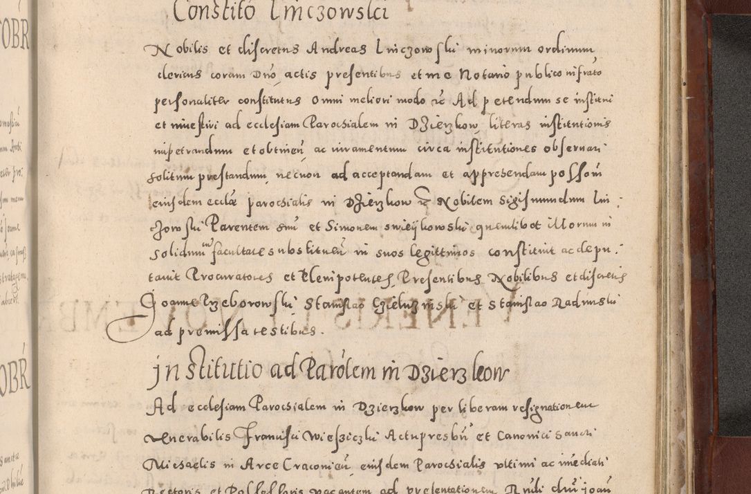 Zdjęcie nr 983 dla obiektu archiwalnego: Acta actorum causarum sententiarum tam diffinitivarum quam interloquutoriarum decretorum obligationum quietationum, constitutionum procuratorum etc. etc. coram Reverendo Domino Stanislao Manieczki Sacratissimi Corporis Christi Cazimiriae Praeposito Viccario in Spiritualibus ac Officiali Generali Cracoviensi ad Annum Domini Millesimum Quingentesimum Octuagesimum Tercium indictione undecima pontificatus Sanctissimi in Christo Patris Domini Nostri Domini Gregorii Divina Providentia Papae Tredecimi Anno ipsius duodecima faeliciter inchoantur 