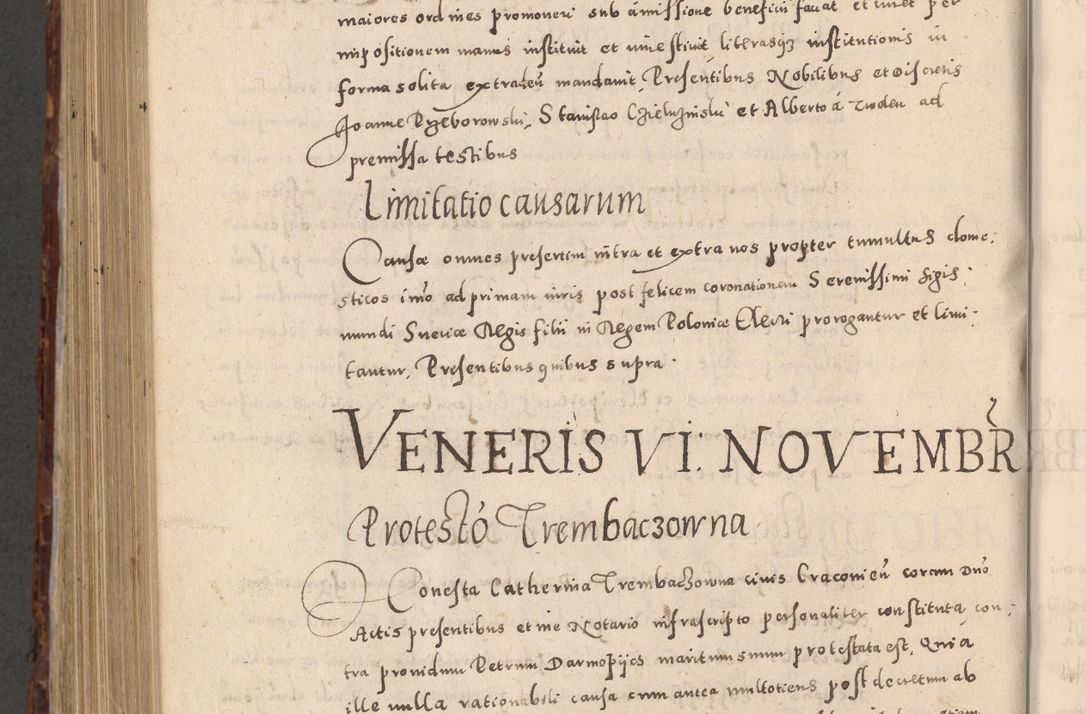 Zdjęcie nr 984 dla obiektu archiwalnego: Acta actorum causarum sententiarum tam diffinitivarum quam interloquutoriarum decretorum obligationum quietationum, constitutionum procuratorum etc. etc. coram Reverendo Domino Stanislao Manieczki Sacratissimi Corporis Christi Cazimiriae Praeposito Viccario in Spiritualibus ac Officiali Generali Cracoviensi ad Annum Domini Millesimum Quingentesimum Octuagesimum Tercium indictione undecima pontificatus Sanctissimi in Christo Patris Domini Nostri Domini Gregorii Divina Providentia Papae Tredecimi Anno ipsius duodecima faeliciter inchoantur 