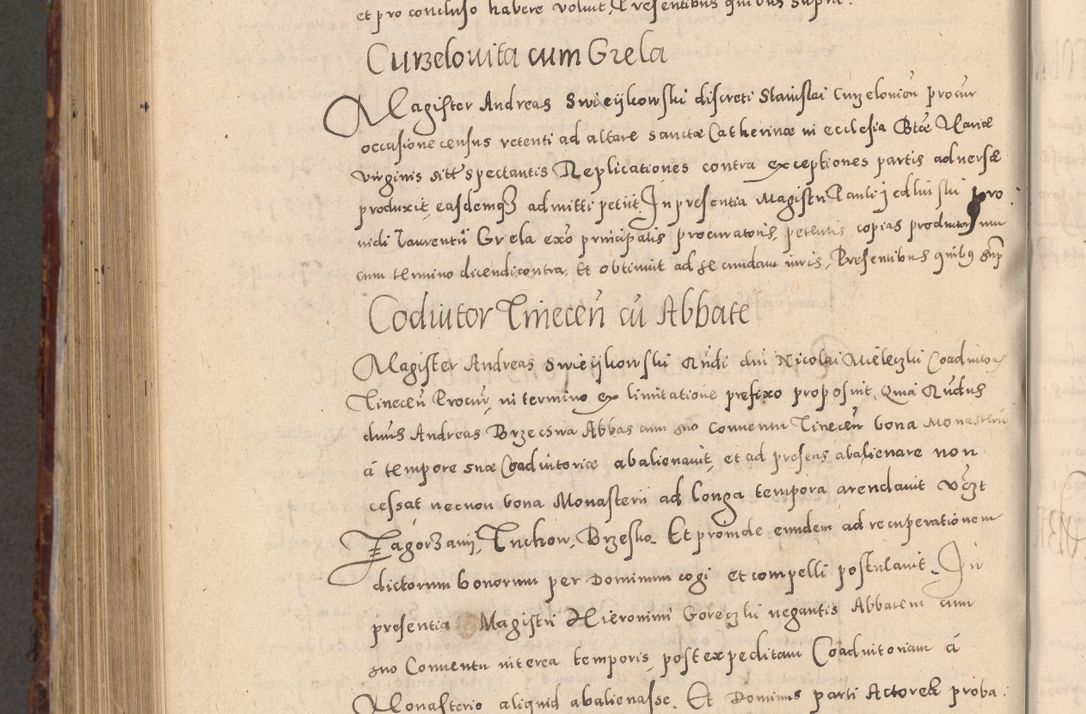Zdjęcie nr 980 dla obiektu archiwalnego: Acta actorum causarum sententiarum tam diffinitivarum quam interloquutoriarum decretorum obligationum quietationum, constitutionum procuratorum etc. etc. coram Reverendo Domino Stanislao Manieczki Sacratissimi Corporis Christi Cazimiriae Praeposito Viccario in Spiritualibus ac Officiali Generali Cracoviensi ad Annum Domini Millesimum Quingentesimum Octuagesimum Tercium indictione undecima pontificatus Sanctissimi in Christo Patris Domini Nostri Domini Gregorii Divina Providentia Papae Tredecimi Anno ipsius duodecima faeliciter inchoantur 