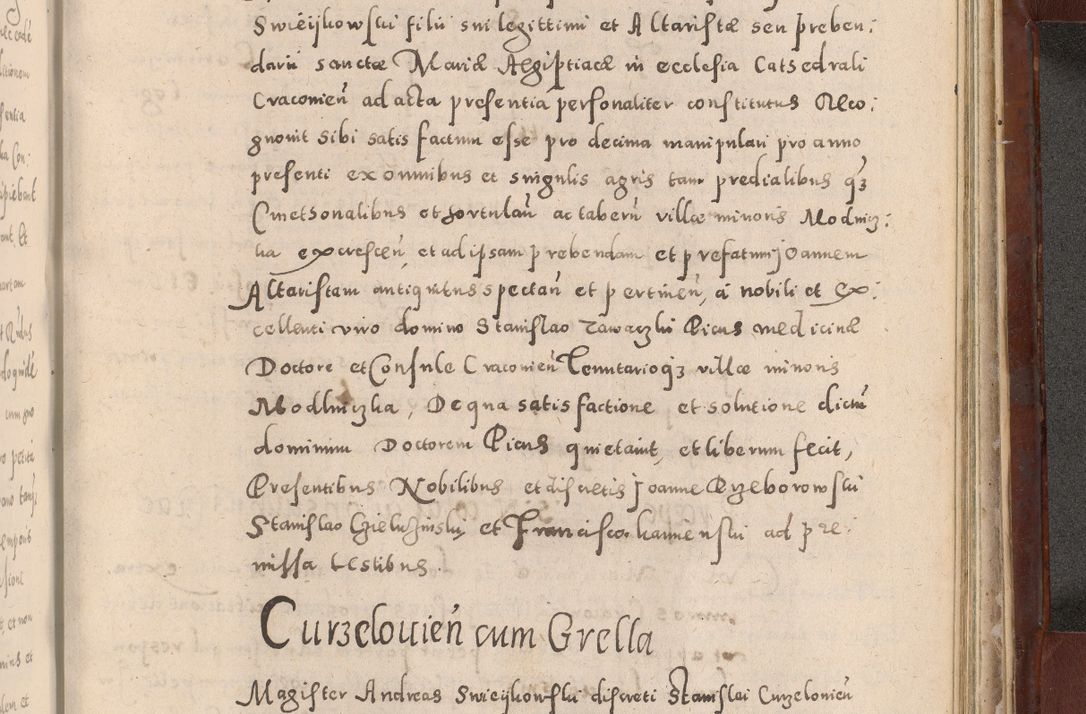 Zdjęcie nr 975 dla obiektu archiwalnego: Acta actorum causarum sententiarum tam diffinitivarum quam interloquutoriarum decretorum obligationum quietationum, constitutionum procuratorum etc. etc. coram Reverendo Domino Stanislao Manieczki Sacratissimi Corporis Christi Cazimiriae Praeposito Viccario in Spiritualibus ac Officiali Generali Cracoviensi ad Annum Domini Millesimum Quingentesimum Octuagesimum Tercium indictione undecima pontificatus Sanctissimi in Christo Patris Domini Nostri Domini Gregorii Divina Providentia Papae Tredecimi Anno ipsius duodecima faeliciter inchoantur 