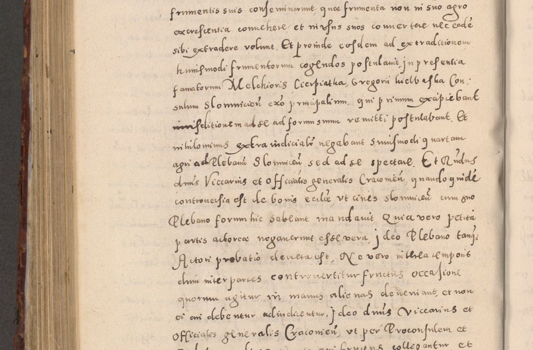 Zdjęcie nr 974 dla obiektu archiwalnego: Acta actorum causarum sententiarum tam diffinitivarum quam interloquutoriarum decretorum obligationum quietationum, constitutionum procuratorum etc. etc. coram Reverendo Domino Stanislao Manieczki Sacratissimi Corporis Christi Cazimiriae Praeposito Viccario in Spiritualibus ac Officiali Generali Cracoviensi ad Annum Domini Millesimum Quingentesimum Octuagesimum Tercium indictione undecima pontificatus Sanctissimi in Christo Patris Domini Nostri Domini Gregorii Divina Providentia Papae Tredecimi Anno ipsius duodecima faeliciter inchoantur 
