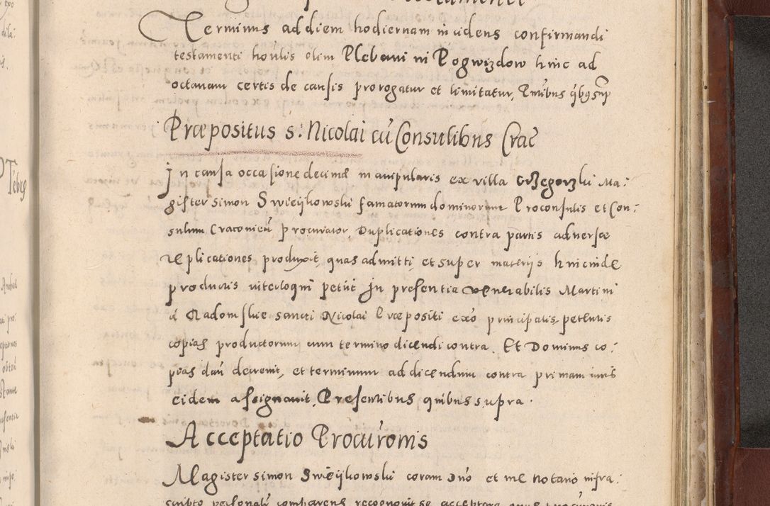 Zdjęcie nr 969 dla obiektu archiwalnego: Acta actorum causarum sententiarum tam diffinitivarum quam interloquutoriarum decretorum obligationum quietationum, constitutionum procuratorum etc. etc. coram Reverendo Domino Stanislao Manieczki Sacratissimi Corporis Christi Cazimiriae Praeposito Viccario in Spiritualibus ac Officiali Generali Cracoviensi ad Annum Domini Millesimum Quingentesimum Octuagesimum Tercium indictione undecima pontificatus Sanctissimi in Christo Patris Domini Nostri Domini Gregorii Divina Providentia Papae Tredecimi Anno ipsius duodecima faeliciter inchoantur 