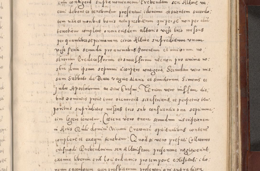 Zdjęcie nr 963 dla obiektu archiwalnego: Acta actorum causarum sententiarum tam diffinitivarum quam interloquutoriarum decretorum obligationum quietationum, constitutionum procuratorum etc. etc. coram Reverendo Domino Stanislao Manieczki Sacratissimi Corporis Christi Cazimiriae Praeposito Viccario in Spiritualibus ac Officiali Generali Cracoviensi ad Annum Domini Millesimum Quingentesimum Octuagesimum Tercium indictione undecima pontificatus Sanctissimi in Christo Patris Domini Nostri Domini Gregorii Divina Providentia Papae Tredecimi Anno ipsius duodecima faeliciter inchoantur 
