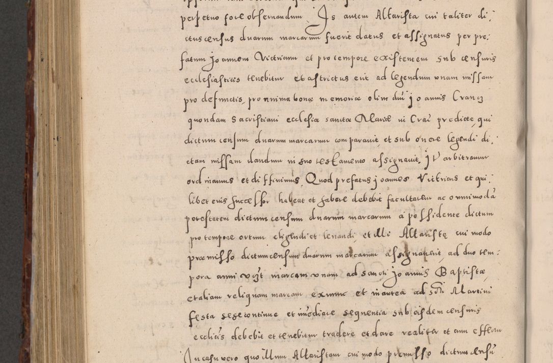 Zdjęcie nr 952 dla obiektu archiwalnego: Acta actorum causarum sententiarum tam diffinitivarum quam interloquutoriarum decretorum obligationum quietationum, constitutionum procuratorum etc. etc. coram Reverendo Domino Stanislao Manieczki Sacratissimi Corporis Christi Cazimiriae Praeposito Viccario in Spiritualibus ac Officiali Generali Cracoviensi ad Annum Domini Millesimum Quingentesimum Octuagesimum Tercium indictione undecima pontificatus Sanctissimi in Christo Patris Domini Nostri Domini Gregorii Divina Providentia Papae Tredecimi Anno ipsius duodecima faeliciter inchoantur 