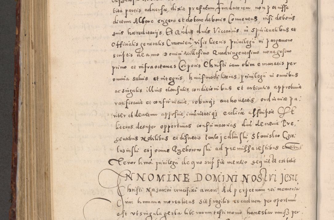 Zdjęcie nr 942 dla obiektu archiwalnego: Acta actorum causarum sententiarum tam diffinitivarum quam interloquutoriarum decretorum obligationum quietationum, constitutionum procuratorum etc. etc. coram Reverendo Domino Stanislao Manieczki Sacratissimi Corporis Christi Cazimiriae Praeposito Viccario in Spiritualibus ac Officiali Generali Cracoviensi ad Annum Domini Millesimum Quingentesimum Octuagesimum Tercium indictione undecima pontificatus Sanctissimi in Christo Patris Domini Nostri Domini Gregorii Divina Providentia Papae Tredecimi Anno ipsius duodecima faeliciter inchoantur 