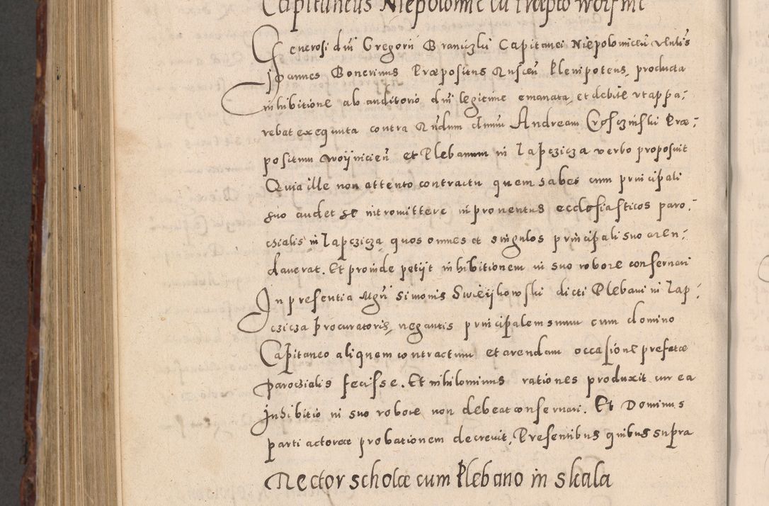 Zdjęcie nr 940 dla obiektu archiwalnego: Acta actorum causarum sententiarum tam diffinitivarum quam interloquutoriarum decretorum obligationum quietationum, constitutionum procuratorum etc. etc. coram Reverendo Domino Stanislao Manieczki Sacratissimi Corporis Christi Cazimiriae Praeposito Viccario in Spiritualibus ac Officiali Generali Cracoviensi ad Annum Domini Millesimum Quingentesimum Octuagesimum Tercium indictione undecima pontificatus Sanctissimi in Christo Patris Domini Nostri Domini Gregorii Divina Providentia Papae Tredecimi Anno ipsius duodecima faeliciter inchoantur 