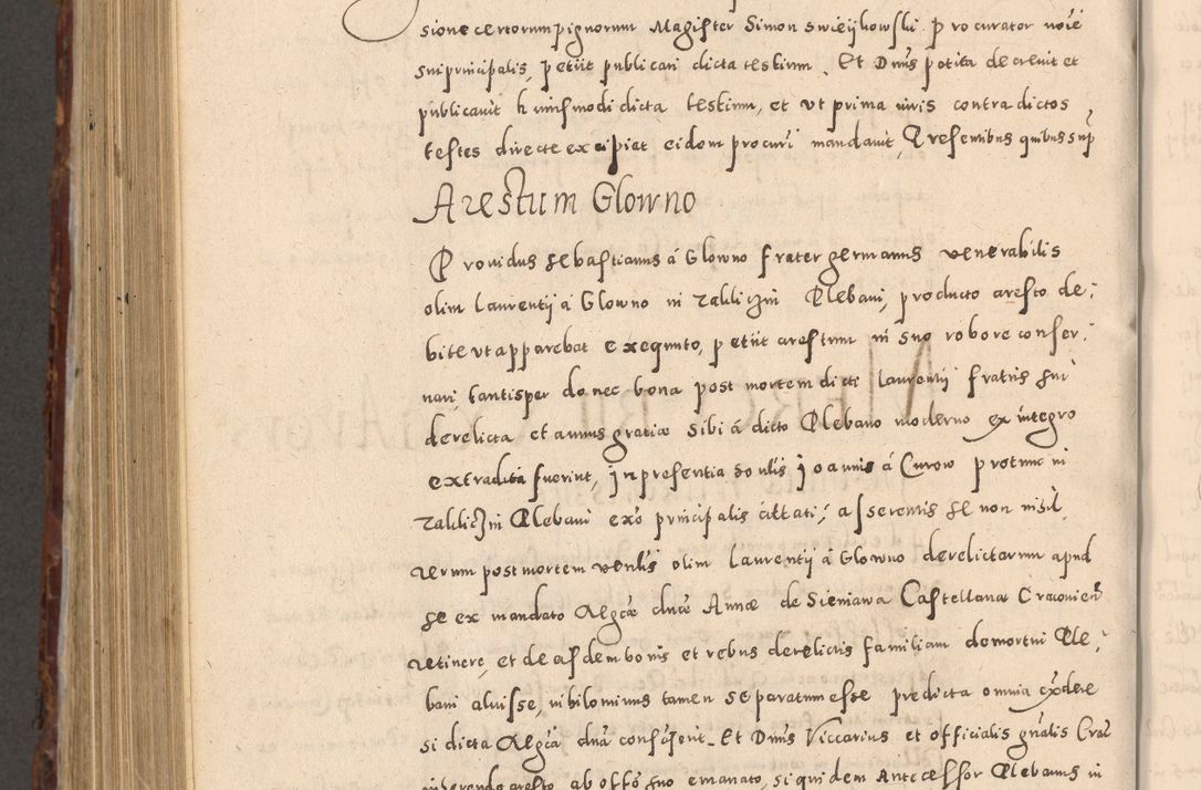Zdjęcie nr 930 dla obiektu archiwalnego: Acta actorum causarum sententiarum tam diffinitivarum quam interloquutoriarum decretorum obligationum quietationum, constitutionum procuratorum etc. etc. coram Reverendo Domino Stanislao Manieczki Sacratissimi Corporis Christi Cazimiriae Praeposito Viccario in Spiritualibus ac Officiali Generali Cracoviensi ad Annum Domini Millesimum Quingentesimum Octuagesimum Tercium indictione undecima pontificatus Sanctissimi in Christo Patris Domini Nostri Domini Gregorii Divina Providentia Papae Tredecimi Anno ipsius duodecima faeliciter inchoantur 