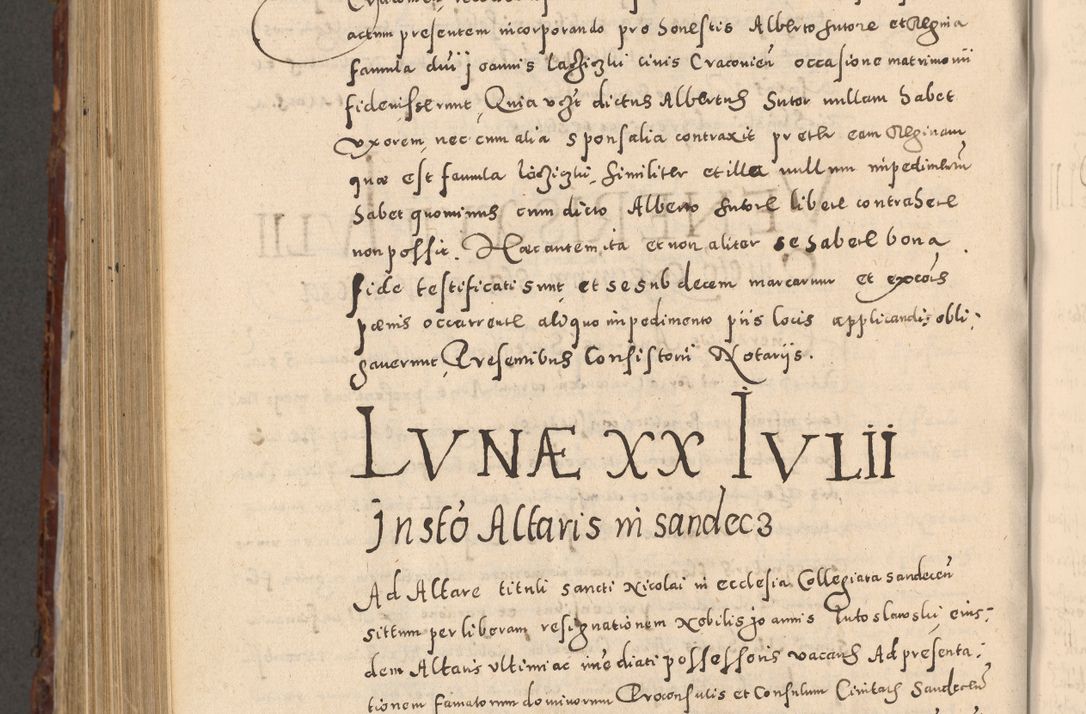 Zdjęcie nr 922 dla obiektu archiwalnego: Acta actorum causarum sententiarum tam diffinitivarum quam interloquutoriarum decretorum obligationum quietationum, constitutionum procuratorum etc. etc. coram Reverendo Domino Stanislao Manieczki Sacratissimi Corporis Christi Cazimiriae Praeposito Viccario in Spiritualibus ac Officiali Generali Cracoviensi ad Annum Domini Millesimum Quingentesimum Octuagesimum Tercium indictione undecima pontificatus Sanctissimi in Christo Patris Domini Nostri Domini Gregorii Divina Providentia Papae Tredecimi Anno ipsius duodecima faeliciter inchoantur 
