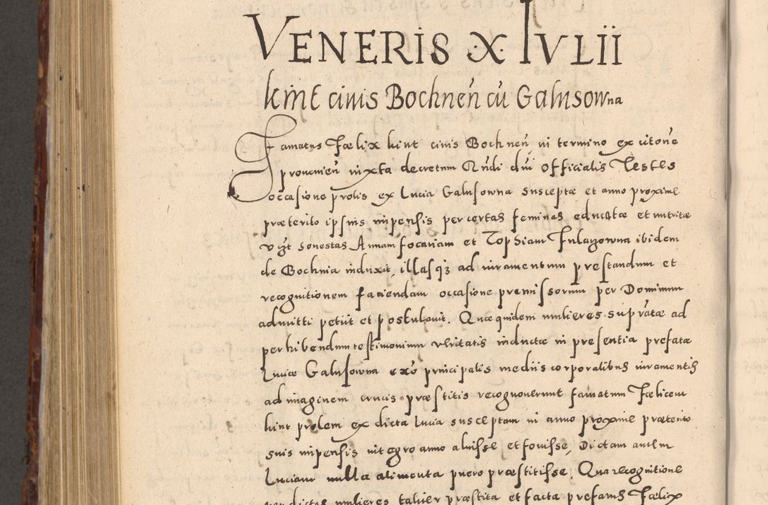 Zdjęcie nr 916 dla obiektu archiwalnego: Acta actorum causarum sententiarum tam diffinitivarum quam interloquutoriarum decretorum obligationum quietationum, constitutionum procuratorum etc. etc. coram Reverendo Domino Stanislao Manieczki Sacratissimi Corporis Christi Cazimiriae Praeposito Viccario in Spiritualibus ac Officiali Generali Cracoviensi ad Annum Domini Millesimum Quingentesimum Octuagesimum Tercium indictione undecima pontificatus Sanctissimi in Christo Patris Domini Nostri Domini Gregorii Divina Providentia Papae Tredecimi Anno ipsius duodecima faeliciter inchoantur 