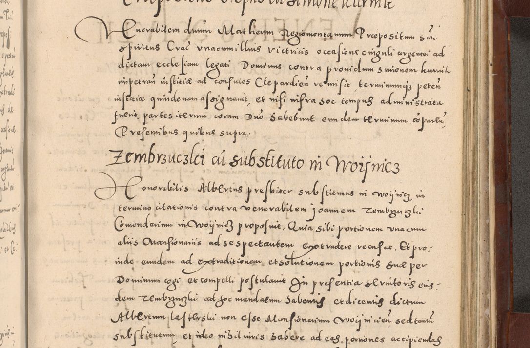 Zdjęcie nr 915 dla obiektu archiwalnego: Acta actorum causarum sententiarum tam diffinitivarum quam interloquutoriarum decretorum obligationum quietationum, constitutionum procuratorum etc. etc. coram Reverendo Domino Stanislao Manieczki Sacratissimi Corporis Christi Cazimiriae Praeposito Viccario in Spiritualibus ac Officiali Generali Cracoviensi ad Annum Domini Millesimum Quingentesimum Octuagesimum Tercium indictione undecima pontificatus Sanctissimi in Christo Patris Domini Nostri Domini Gregorii Divina Providentia Papae Tredecimi Anno ipsius duodecima faeliciter inchoantur 
