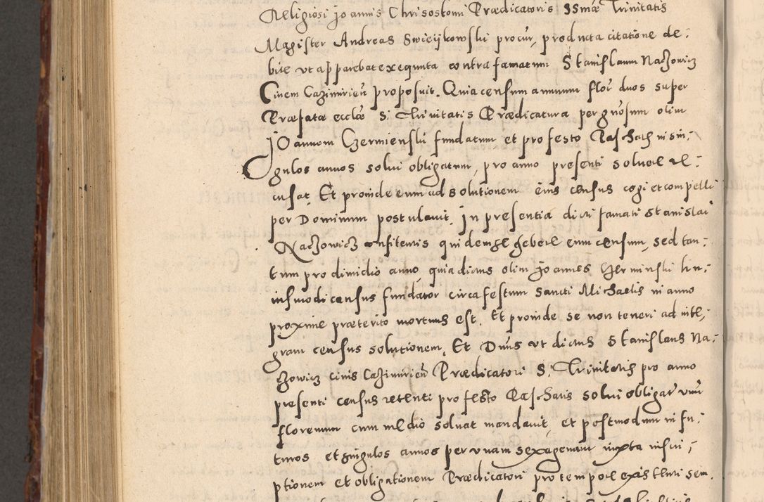 Zdjęcie nr 906 dla obiektu archiwalnego: Acta actorum causarum sententiarum tam diffinitivarum quam interloquutoriarum decretorum obligationum quietationum, constitutionum procuratorum etc. etc. coram Reverendo Domino Stanislao Manieczki Sacratissimi Corporis Christi Cazimiriae Praeposito Viccario in Spiritualibus ac Officiali Generali Cracoviensi ad Annum Domini Millesimum Quingentesimum Octuagesimum Tercium indictione undecima pontificatus Sanctissimi in Christo Patris Domini Nostri Domini Gregorii Divina Providentia Papae Tredecimi Anno ipsius duodecima faeliciter inchoantur 