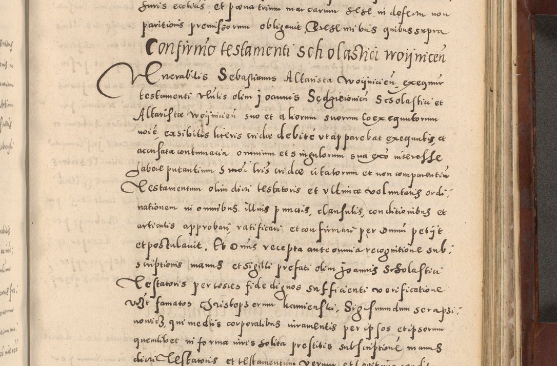 Zdjęcie nr 893 dla obiektu archiwalnego: Acta actorum causarum sententiarum tam diffinitivarum quam interloquutoriarum decretorum obligationum quietationum, constitutionum procuratorum etc. etc. coram Reverendo Domino Stanislao Manieczki Sacratissimi Corporis Christi Cazimiriae Praeposito Viccario in Spiritualibus ac Officiali Generali Cracoviensi ad Annum Domini Millesimum Quingentesimum Octuagesimum Tercium indictione undecima pontificatus Sanctissimi in Christo Patris Domini Nostri Domini Gregorii Divina Providentia Papae Tredecimi Anno ipsius duodecima faeliciter inchoantur 