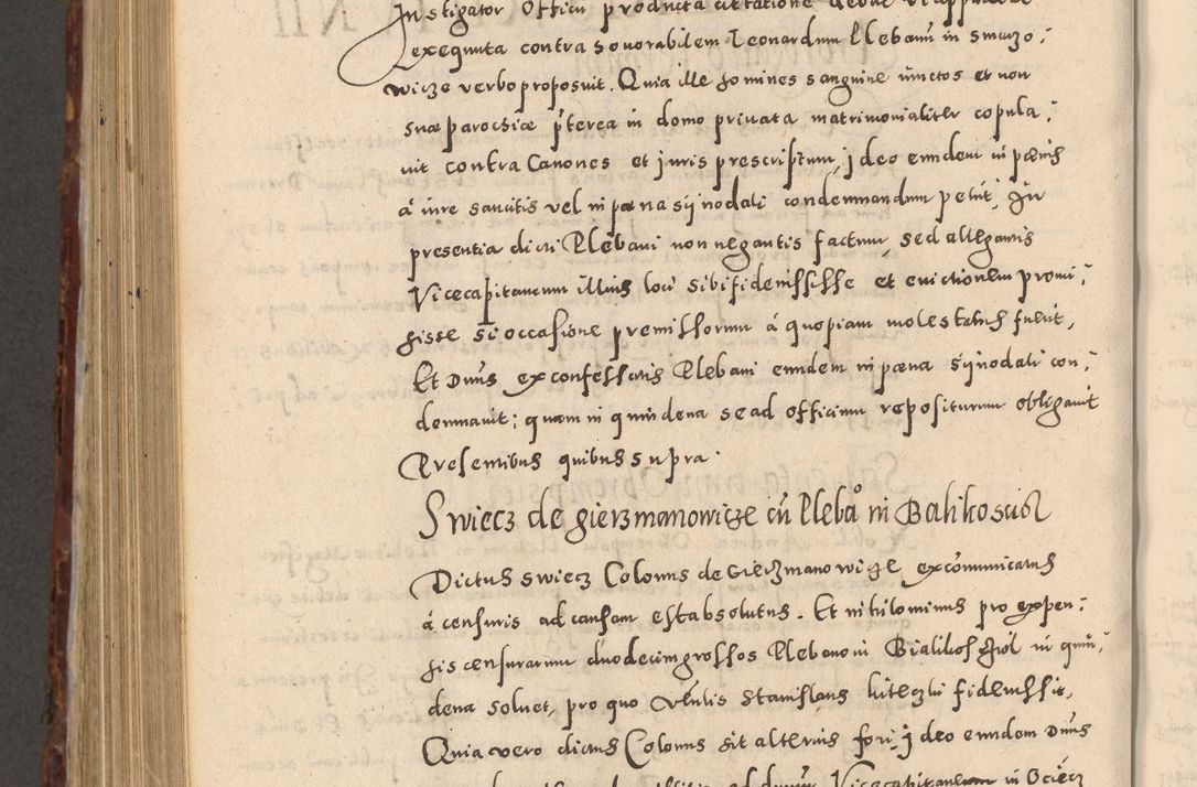 Zdjęcie nr 890 dla obiektu archiwalnego: Acta actorum causarum sententiarum tam diffinitivarum quam interloquutoriarum decretorum obligationum quietationum, constitutionum procuratorum etc. etc. coram Reverendo Domino Stanislao Manieczki Sacratissimi Corporis Christi Cazimiriae Praeposito Viccario in Spiritualibus ac Officiali Generali Cracoviensi ad Annum Domini Millesimum Quingentesimum Octuagesimum Tercium indictione undecima pontificatus Sanctissimi in Christo Patris Domini Nostri Domini Gregorii Divina Providentia Papae Tredecimi Anno ipsius duodecima faeliciter inchoantur 