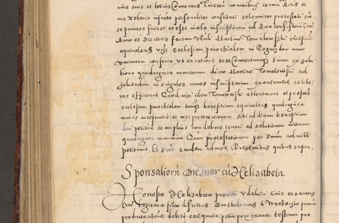 Zdjęcie nr 884 dla obiektu archiwalnego: Acta actorum causarum sententiarum tam diffinitivarum quam interloquutoriarum decretorum obligationum quietationum, constitutionum procuratorum etc. etc. coram Reverendo Domino Stanislao Manieczki Sacratissimi Corporis Christi Cazimiriae Praeposito Viccario in Spiritualibus ac Officiali Generali Cracoviensi ad Annum Domini Millesimum Quingentesimum Octuagesimum Tercium indictione undecima pontificatus Sanctissimi in Christo Patris Domini Nostri Domini Gregorii Divina Providentia Papae Tredecimi Anno ipsius duodecima faeliciter inchoantur 