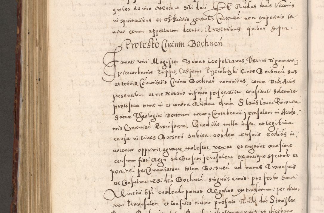 Zdjęcie nr 864 dla obiektu archiwalnego: Acta actorum causarum sententiarum tam diffinitivarum quam interloquutoriarum decretorum obligationum quietationum, constitutionum procuratorum etc. etc. coram Reverendo Domino Stanislao Manieczki Sacratissimi Corporis Christi Cazimiriae Praeposito Viccario in Spiritualibus ac Officiali Generali Cracoviensi ad Annum Domini Millesimum Quingentesimum Octuagesimum Tercium indictione undecima pontificatus Sanctissimi in Christo Patris Domini Nostri Domini Gregorii Divina Providentia Papae Tredecimi Anno ipsius duodecima faeliciter inchoantur 