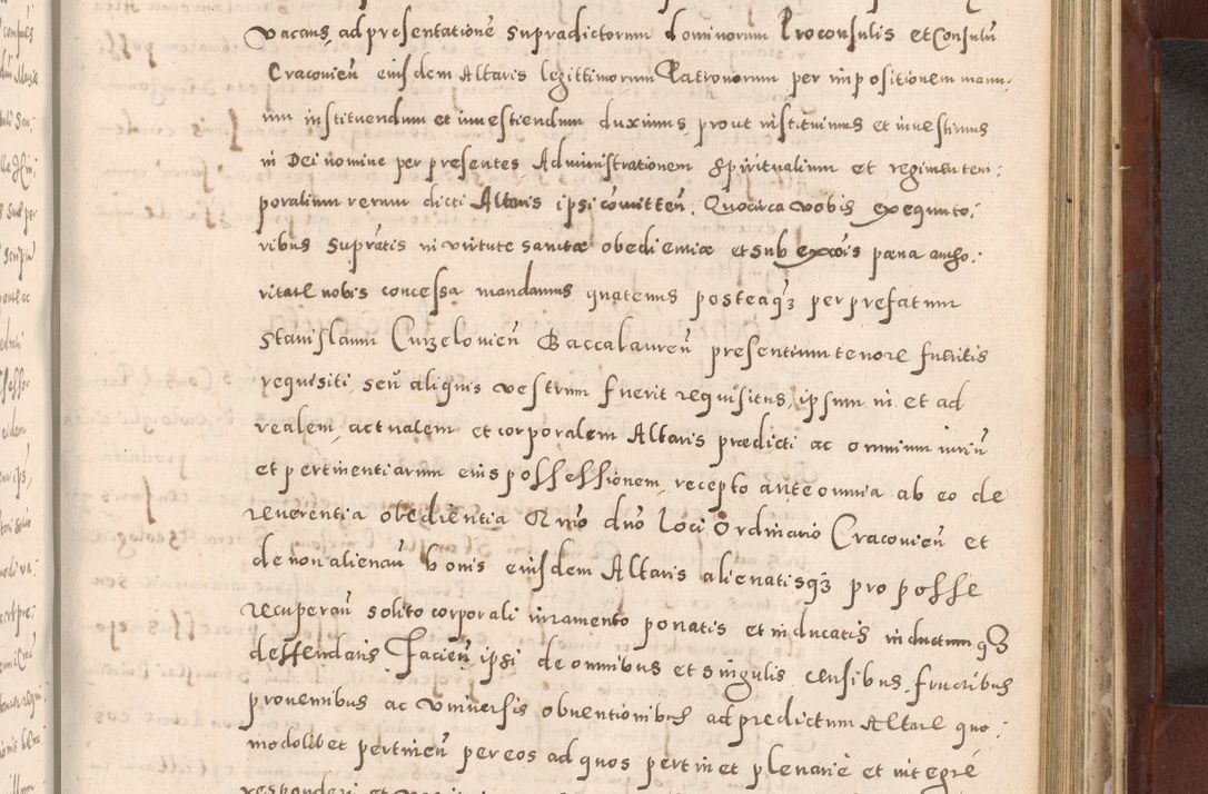 Zdjęcie nr 861 dla obiektu archiwalnego: Acta actorum causarum sententiarum tam diffinitivarum quam interloquutoriarum decretorum obligationum quietationum, constitutionum procuratorum etc. etc. coram Reverendo Domino Stanislao Manieczki Sacratissimi Corporis Christi Cazimiriae Praeposito Viccario in Spiritualibus ac Officiali Generali Cracoviensi ad Annum Domini Millesimum Quingentesimum Octuagesimum Tercium indictione undecima pontificatus Sanctissimi in Christo Patris Domini Nostri Domini Gregorii Divina Providentia Papae Tredecimi Anno ipsius duodecima faeliciter inchoantur 