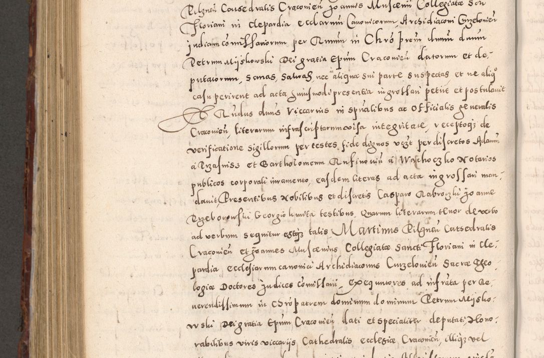 Zdjęcie nr 858 dla obiektu archiwalnego: Acta actorum causarum sententiarum tam diffinitivarum quam interloquutoriarum decretorum obligationum quietationum, constitutionum procuratorum etc. etc. coram Reverendo Domino Stanislao Manieczki Sacratissimi Corporis Christi Cazimiriae Praeposito Viccario in Spiritualibus ac Officiali Generali Cracoviensi ad Annum Domini Millesimum Quingentesimum Octuagesimum Tercium indictione undecima pontificatus Sanctissimi in Christo Patris Domini Nostri Domini Gregorii Divina Providentia Papae Tredecimi Anno ipsius duodecima faeliciter inchoantur 