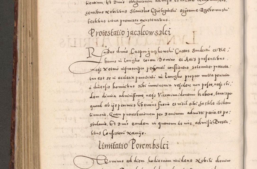Zdjęcie nr 852 dla obiektu archiwalnego: Acta actorum causarum sententiarum tam diffinitivarum quam interloquutoriarum decretorum obligationum quietationum, constitutionum procuratorum etc. etc. coram Reverendo Domino Stanislao Manieczki Sacratissimi Corporis Christi Cazimiriae Praeposito Viccario in Spiritualibus ac Officiali Generali Cracoviensi ad Annum Domini Millesimum Quingentesimum Octuagesimum Tercium indictione undecima pontificatus Sanctissimi in Christo Patris Domini Nostri Domini Gregorii Divina Providentia Papae Tredecimi Anno ipsius duodecima faeliciter inchoantur 
