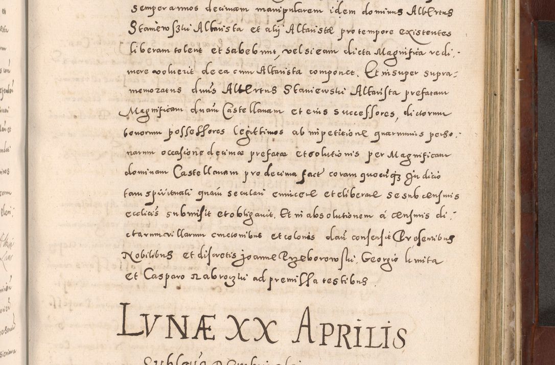 Zdjęcie nr 843 dla obiektu archiwalnego: Acta actorum causarum sententiarum tam diffinitivarum quam interloquutoriarum decretorum obligationum quietationum, constitutionum procuratorum etc. etc. coram Reverendo Domino Stanislao Manieczki Sacratissimi Corporis Christi Cazimiriae Praeposito Viccario in Spiritualibus ac Officiali Generali Cracoviensi ad Annum Domini Millesimum Quingentesimum Octuagesimum Tercium indictione undecima pontificatus Sanctissimi in Christo Patris Domini Nostri Domini Gregorii Divina Providentia Papae Tredecimi Anno ipsius duodecima faeliciter inchoantur 