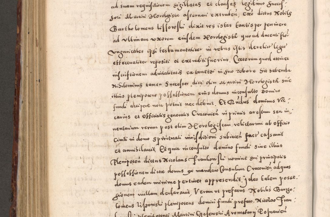 Zdjęcie nr 838 dla obiektu archiwalnego: Acta actorum causarum sententiarum tam diffinitivarum quam interloquutoriarum decretorum obligationum quietationum, constitutionum procuratorum etc. etc. coram Reverendo Domino Stanislao Manieczki Sacratissimi Corporis Christi Cazimiriae Praeposito Viccario in Spiritualibus ac Officiali Generali Cracoviensi ad Annum Domini Millesimum Quingentesimum Octuagesimum Tercium indictione undecima pontificatus Sanctissimi in Christo Patris Domini Nostri Domini Gregorii Divina Providentia Papae Tredecimi Anno ipsius duodecima faeliciter inchoantur 