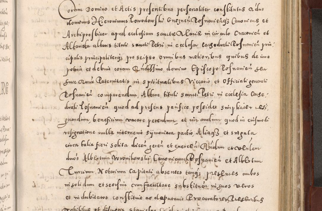 Zdjęcie nr 821 dla obiektu archiwalnego: Acta actorum causarum sententiarum tam diffinitivarum quam interloquutoriarum decretorum obligationum quietationum, constitutionum procuratorum etc. etc. coram Reverendo Domino Stanislao Manieczki Sacratissimi Corporis Christi Cazimiriae Praeposito Viccario in Spiritualibus ac Officiali Generali Cracoviensi ad Annum Domini Millesimum Quingentesimum Octuagesimum Tercium indictione undecima pontificatus Sanctissimi in Christo Patris Domini Nostri Domini Gregorii Divina Providentia Papae Tredecimi Anno ipsius duodecima faeliciter inchoantur 